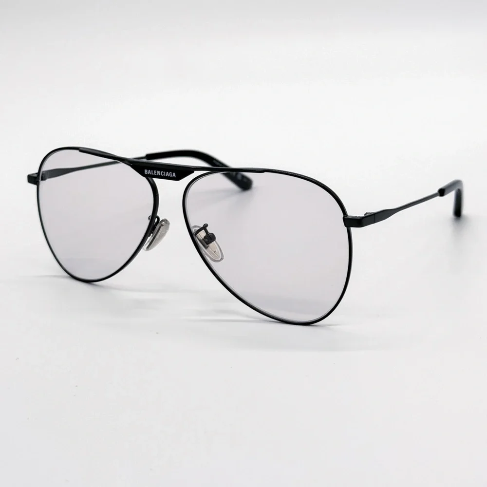 NEW BALENCIAGA BB0244S 004 AVIATOR GREY UNISEX SUNGLASSES BALENCIAGA